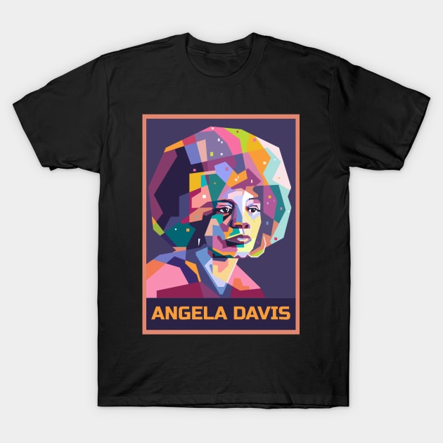 Abstract Angela Davis in WPAP T-Shirt by smd90